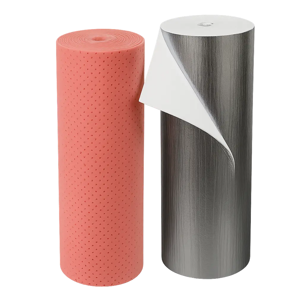 Подложки EcoHeat® Thermal Floor и Thermal Reflect — перфорированная и фольгированная для систем тёплых полов